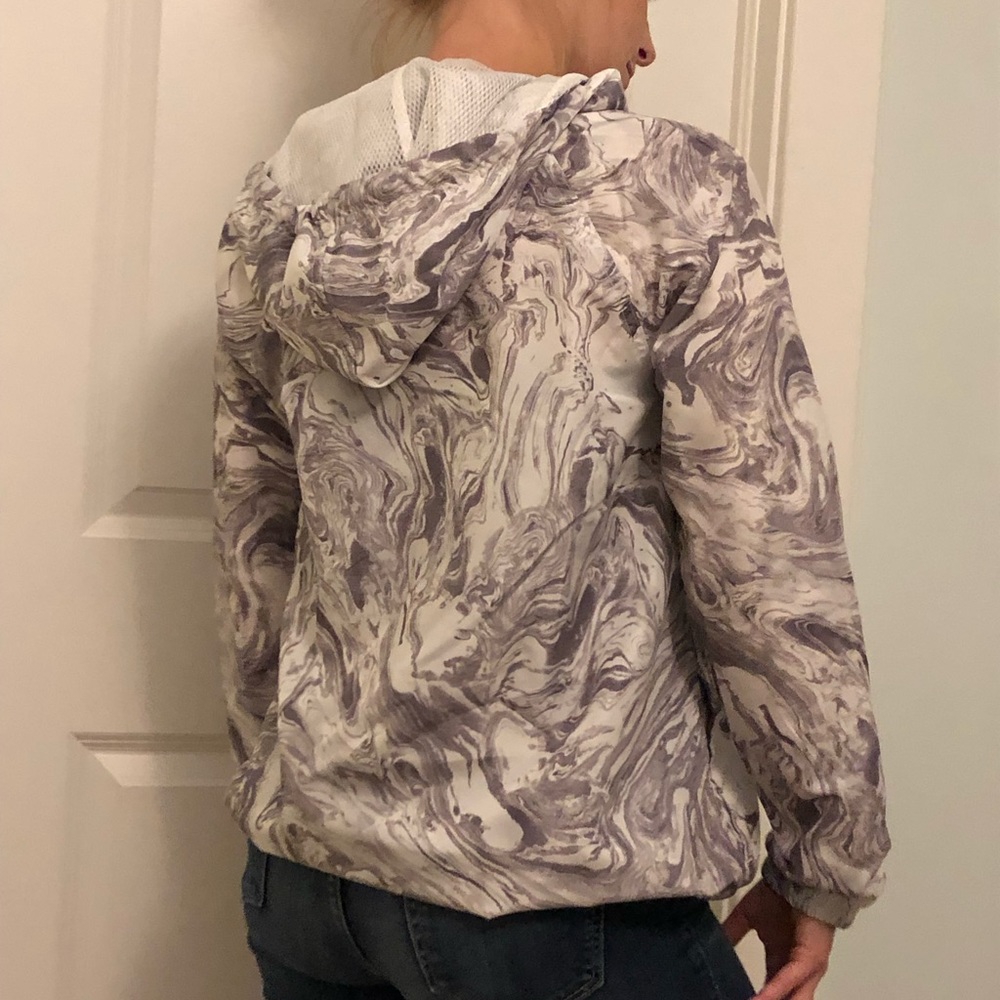 Marble Effect Windbreaker